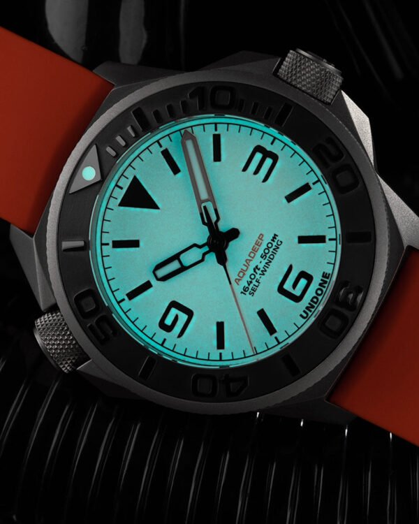 AquaLume Orange Rubber Automatic - Image 2